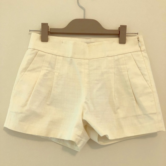 J. Crew Pants - J Crew Pleated White Shorts in 00